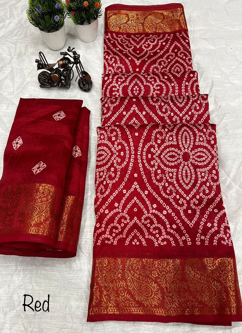 Wow Bandhej Printed Designer Sarees Catalog